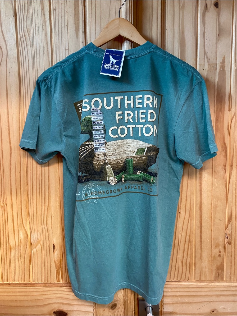 Southern Fried Cotton Men's Teal Coastal Graphic Tee